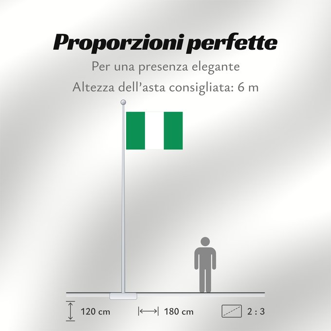 Proporzioni della bandiera: Nigeria Nigéria علم نيجيريا Niĝerio Okoloto nke Naigeria Nijeri Nigerije Државна застава Нигерије Àsìá ilẹ́ Naijiria