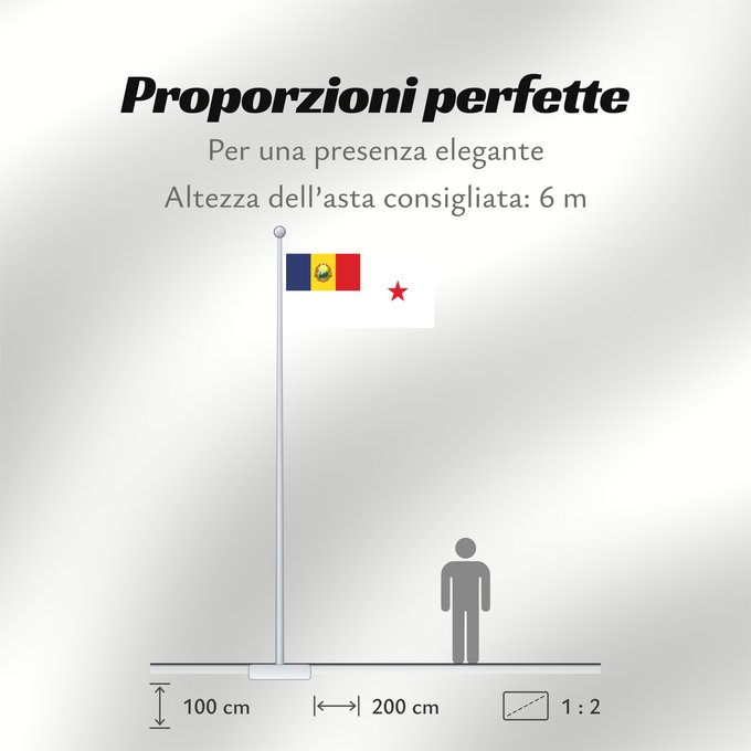 Proporzioni della bandiera: Standard of a Minister of Romania  1952-1965	Minister of Romania (1952-1965)	Étendard d'un ministre de Roumanie (1952-1965)	Estandarte de un Ministro de Rumania (1952-1965)	Standarte eines Ministers von Rumänien (1952-1965)	Stendardo di un Ministro della 