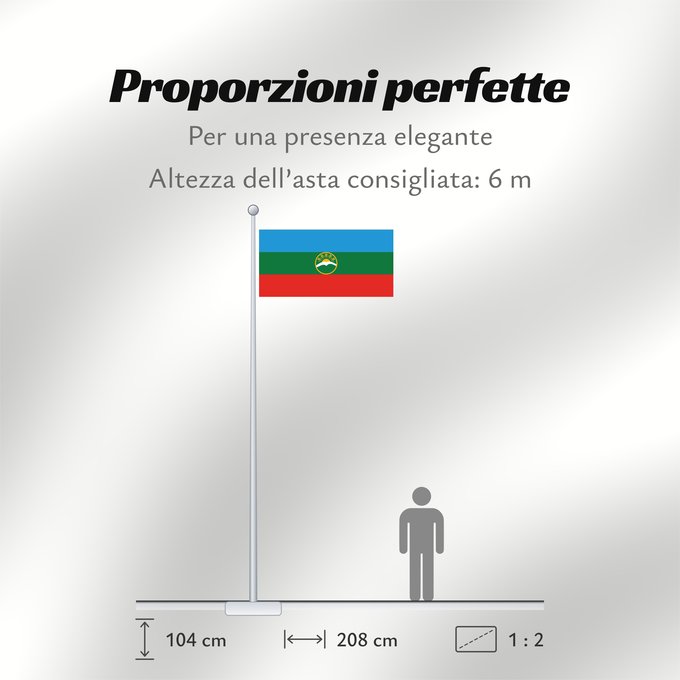 Proporzioni della bandiera: Karachay-Cherkessia	Karachay-Cherkess Republic	 Karatchaïévo-Tcherkessie	Karatschai-Tscherkessien	Karachay-Circassia