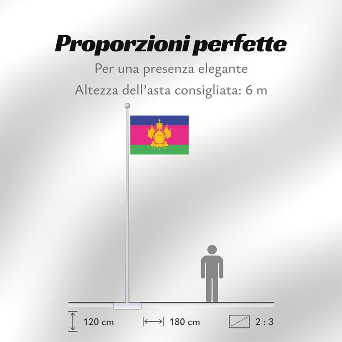 Proporzioni della bandiera: Krasnodar Krai Krasnodar Krai Kraï de Krasnodar Krai de Krasnodar Krasnodar krai Kraj di Krasnodar