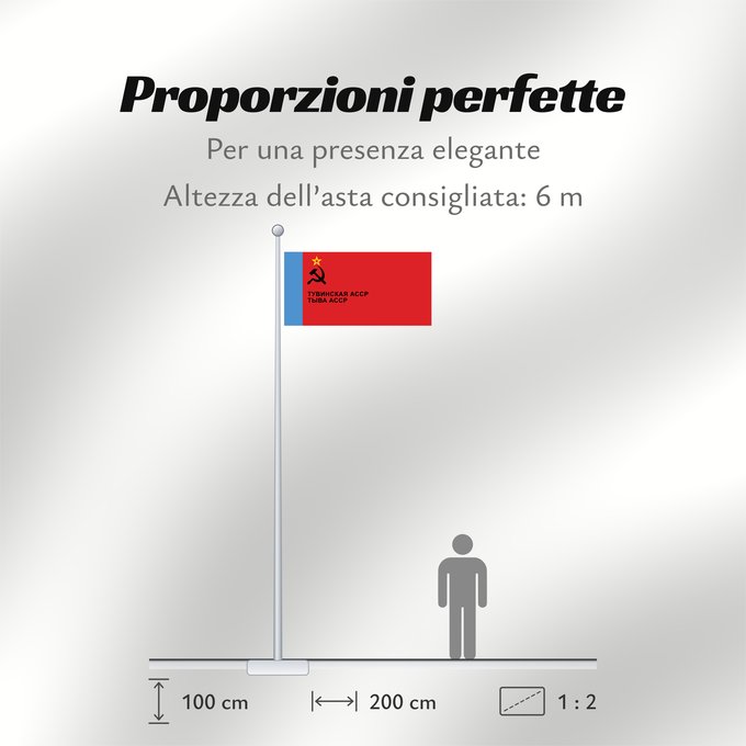 Proporzioni della bandiera: Tuva ASSR