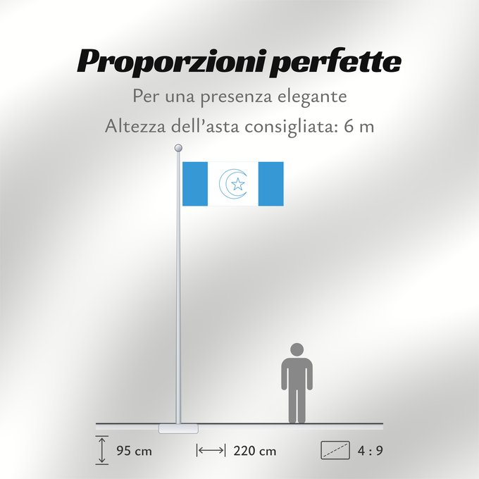 Proporzioni della bandiera: Awdalland	علم أرض أودال‎‎