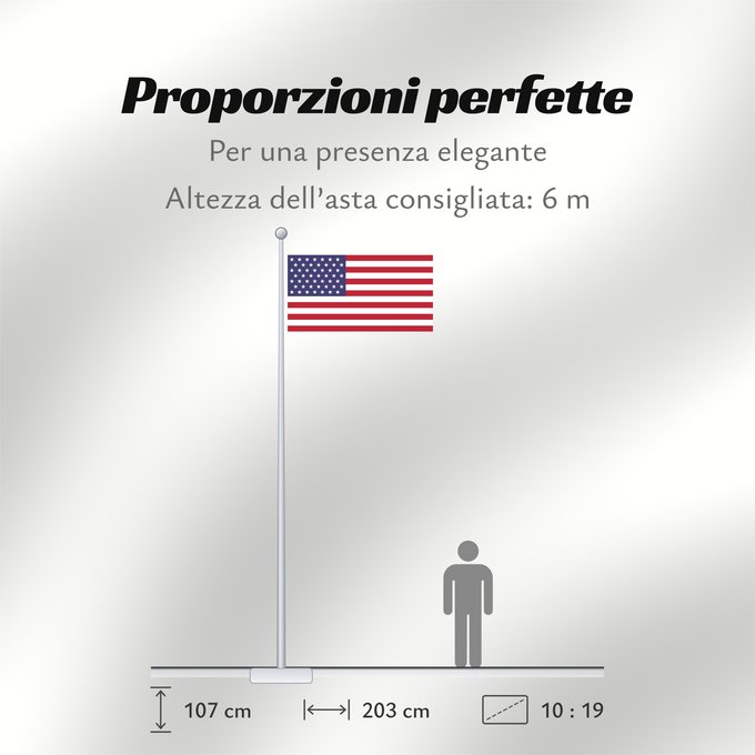 Proporzioni della bandiera: American flag with 49 stars	49 Star US