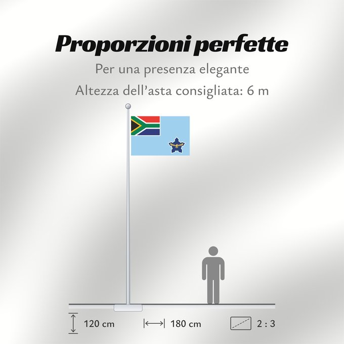 Proporzioni della bandiera: Ensign of the South African Air Force 1994-2003