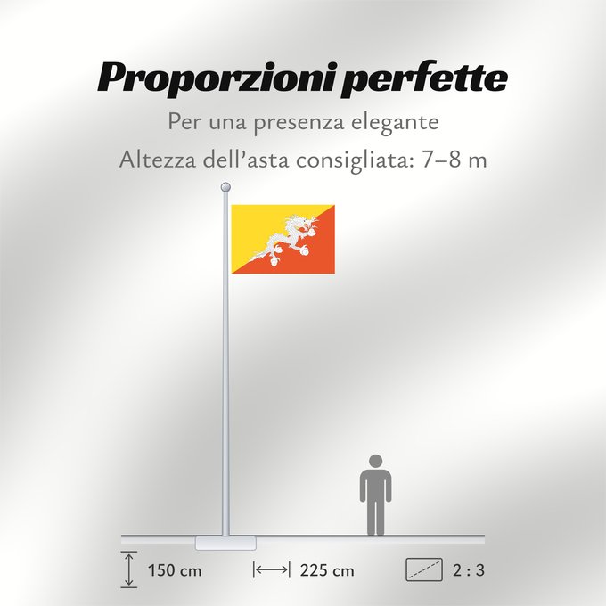 Proporzioni della bandiera: Bhutan	Bhoutan	Bután	Butão	علم بوتان	ভূটানের পতাকা	ཧྥ་རན་ས་ཀྱི་དར་ཆ།	Bhutani lipp	Bhutanin	Watawat ng Bhutan	भूटान का ध्वज	Флаг Бутана	Butana	Bhutans	Bhutanu	ธงชาติ ประเทศภูฏาน