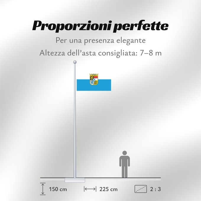 Proporzioni della bandiera: Bavaria  state	Bavaria	Baviera
