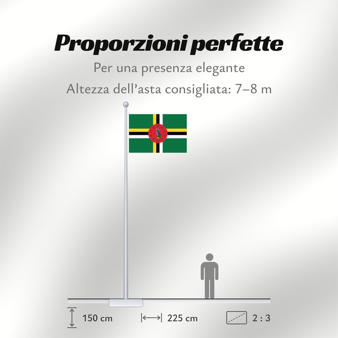 Proporzioni della bandiera: Dominica	 Dominique	Dominica lipp	Dominican	ドミニカ国の国旗	Флаг Доминики	Dominike	Dominicas