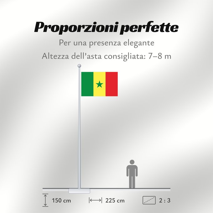Proporzioni della bandiera: Senegal	Sénégal	Senegalo	پرچم سنگال	Senegala