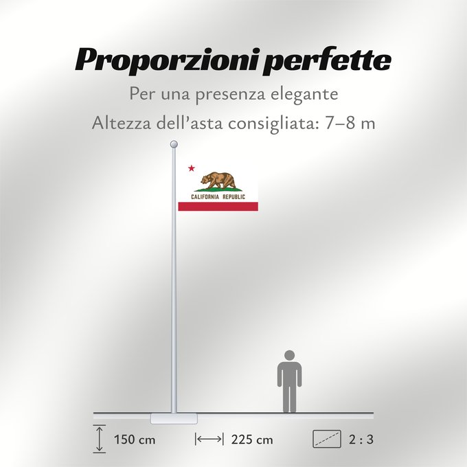 Proporzioni della bandiera: California Californie Kalifornien Californië ᎠᏕᎳᏧᏢᎢ ᎦᏓᏘ Ka hae Kaleponi דגל מדינת קליפורניה Californiae Ahééháshį́į́h Hahoodzo bidah naatʼaʼí Флаг Калифорнии Američke savezne države Kalifornije ⴰⵙⴻⵏⵢⴰⵍ ⵏ ⴽⴰⵍⵉⴼⵓⵕⵏⵢⴰ