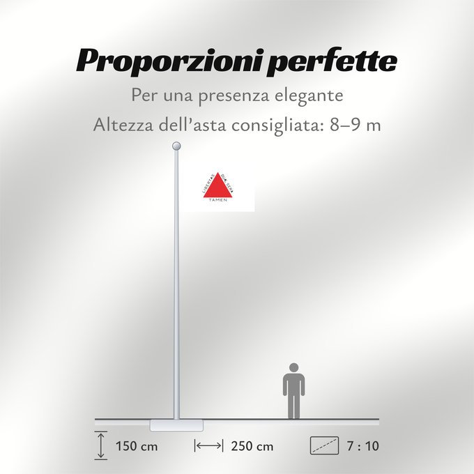 Proporzioni della bandiera: Minas Gerais	Brazilian state of Minas Gerais is based on state law 2793 from 8 January 1963, which describes the flag as follows In the centre of a white rectangle in the format 20 units by 14 units is a red equilateral triangle with a side length of 8 un