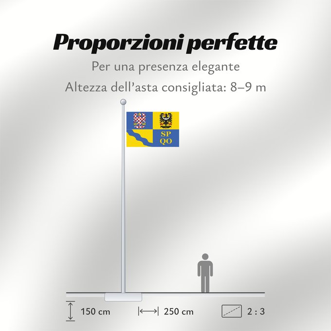 Proporzioni della bandiera: Olomouc Region	Région d'Olomouc	Región de Olomouc	Region Olomouc	Olomouckého kraje