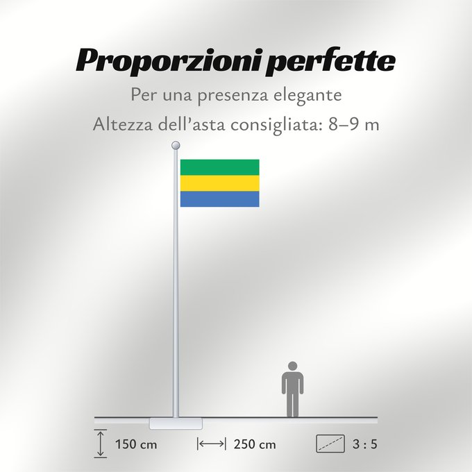 Proporzioni della bandiera: Gabon Gabón Gabun Gabão علم جمهوريةالغابون Banniel Gabon Gabons Gabono Gabongo bandera پرچم گابن Drapél du Gabon Dalapo ya Ngabu Bɛndɛ́lɛ ya Gabɔ́ Bendêre tî Gaböon