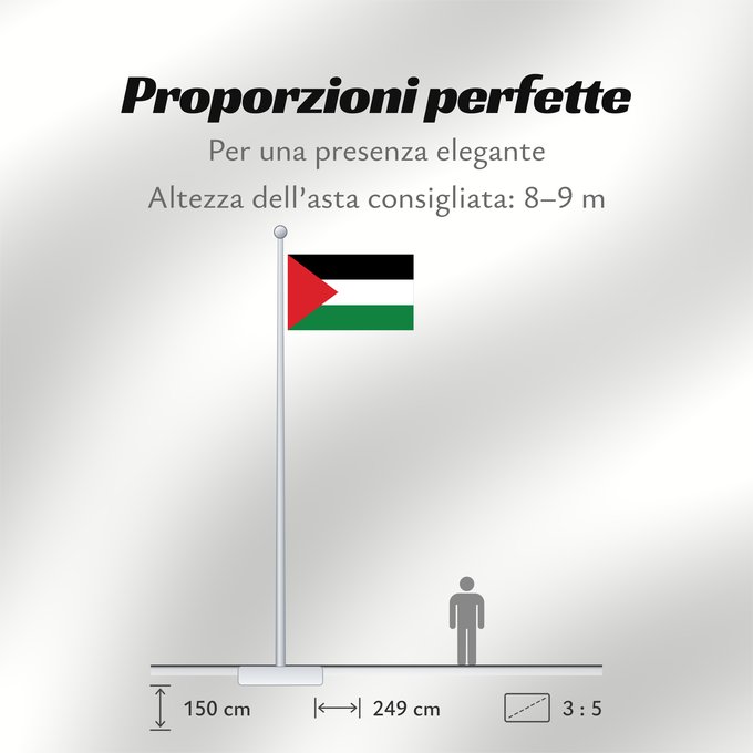 Proporzioni della bandiera: Palestine	State of Palestine	L’État de Palestine	Estado de Palestina	Palästina	Palestina	علم فلسطين	ফিলিস্তিনের পতাকা	Palestino	Dari Negara Palestina	Флаг Государства Палестина