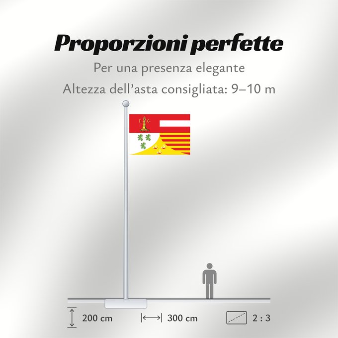 Proporzioni della bandiera: Liège (fr)