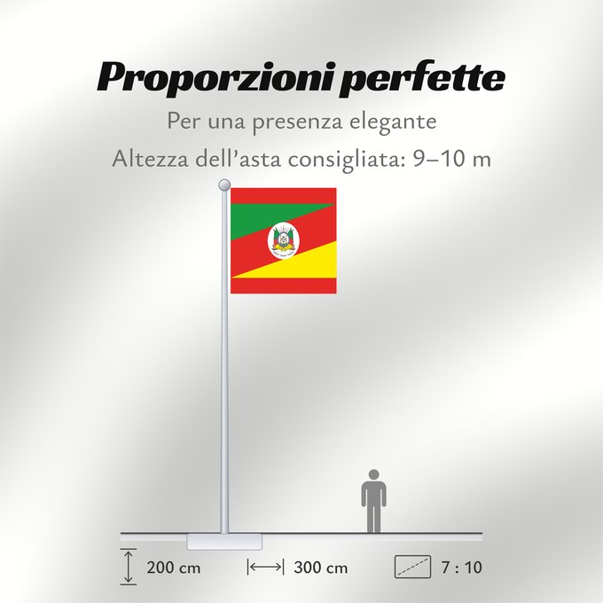 Proporzioni della bandiera: Rio Grande do Sul	State of Rio Grande do Sul, Brazil	Río Grande del Sur	Estado do Rio Grande do Sul, Brasil