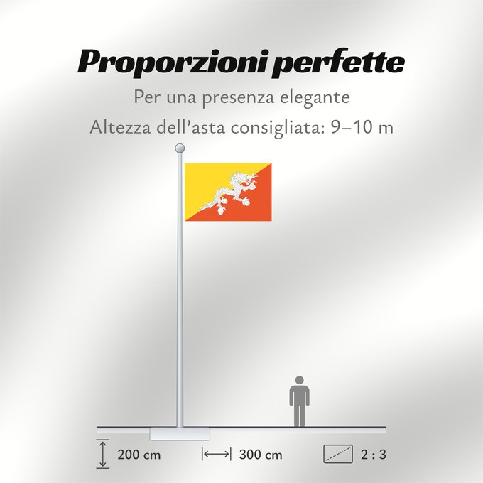 Proporzioni della bandiera: Bhutan	Bhoutan	Bután	Butão	علم بوتان	ভূটানের পতাকা	ཧྥ་རན་ས་ཀྱི་དར་ཆ།	Bhutani lipp	Bhutanin	Watawat ng Bhutan	भूटान का ध्वज	Флаг Бутана	Butana	Bhutans	Bhutanu	ธงชาติ ประเทศภูฏาน
