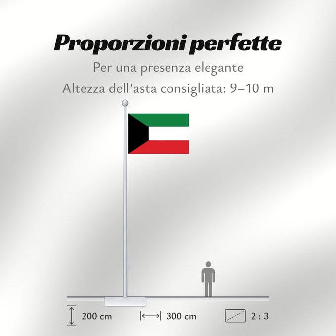 Proporzioni della bandiera: Kuwait	Koweït	Kuwaitlabel QS Les