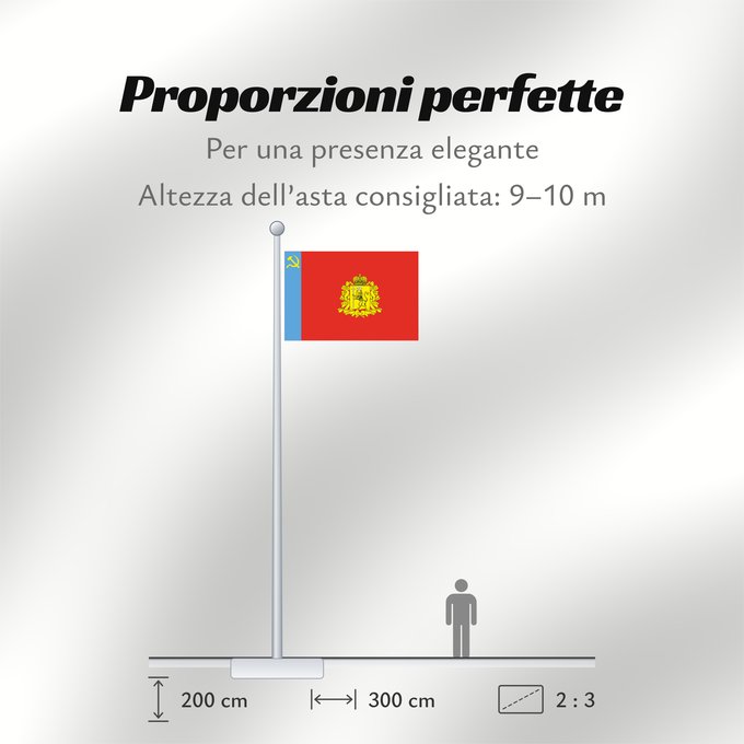 Proporzioni della bandiera: Vladimir Oblast	L Oblast de Vladimir	Óblast de Vladímir	Oblast Wladimir	Oblast 'di Vladimir	Vladimirin alueen	Флаг Владимирской области