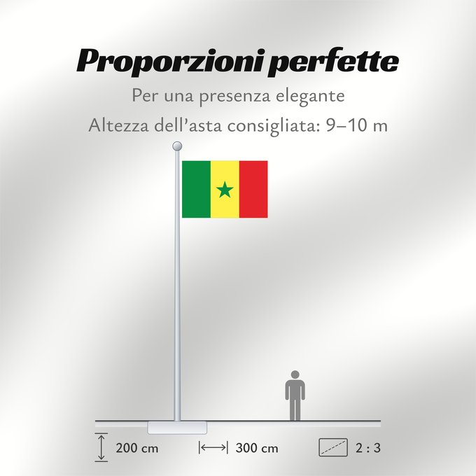 Proporzioni della bandiera: Senegal	Sénégal	Senegalo	پرچم سنگال	Senegala