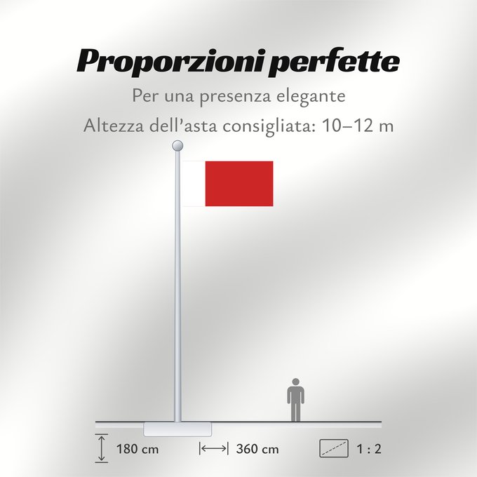 Proporzioni della bandiera: Dubai	Dubaï