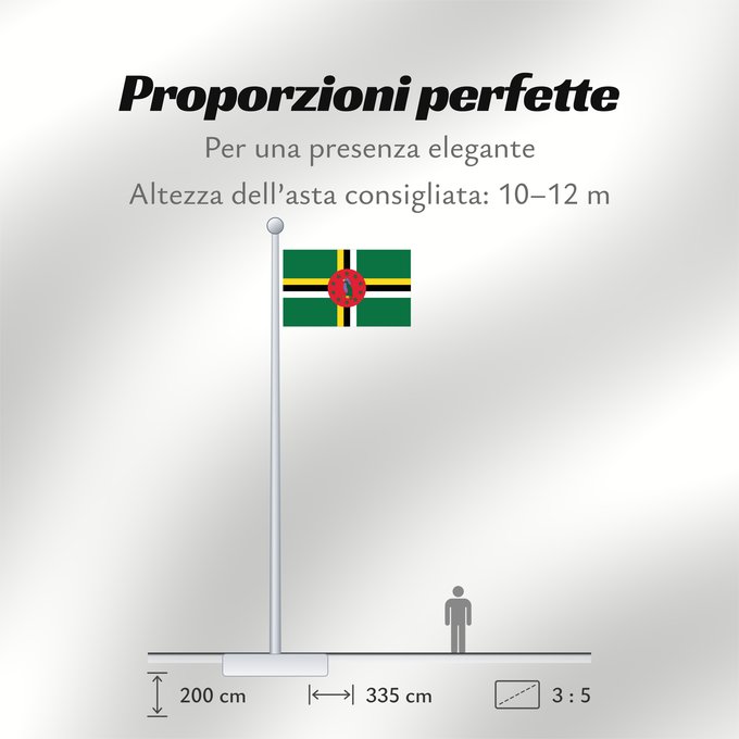 Proporzioni della bandiera: Dominica	 Dominique	Dominica lipp	Dominican	ドミニカ国の国旗	Флаг Доминики	Dominike	Dominicas