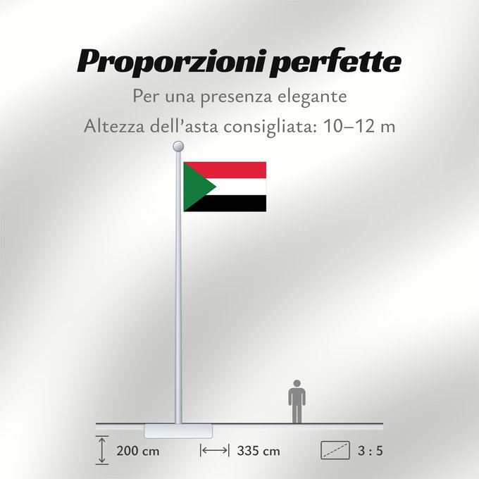 Proporzioni della bandiera: Sudan	Soudan	Sudán	Soedan	علم السودان	Sudans