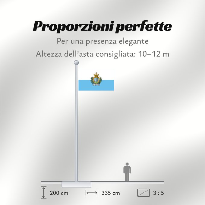Proporzioni della bandiera: San Marino  civil	San Marino	Saint-Marin