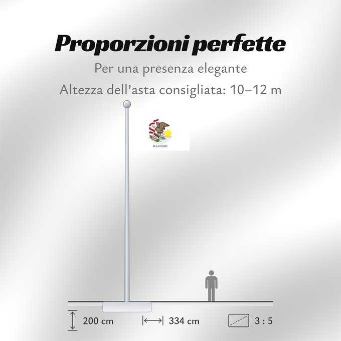 Proporzioni della bandiera: Illinois