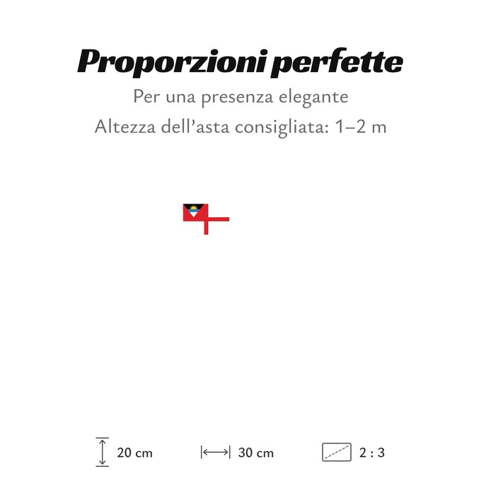 Proporzioni della bandiera: Coastguard Ensign of Antigua and Barbuda