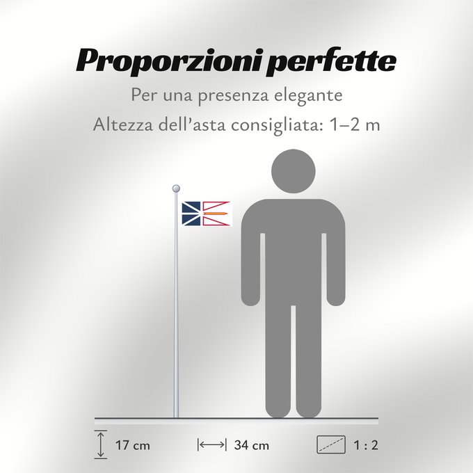 Proporzioni della bandiera: Newfoundland and Labrador Terre-Neuve-et-Labrador Terranova y Labrador Neufundland und Labrador Terranova Banniel Douar-Nevez ha Labrador