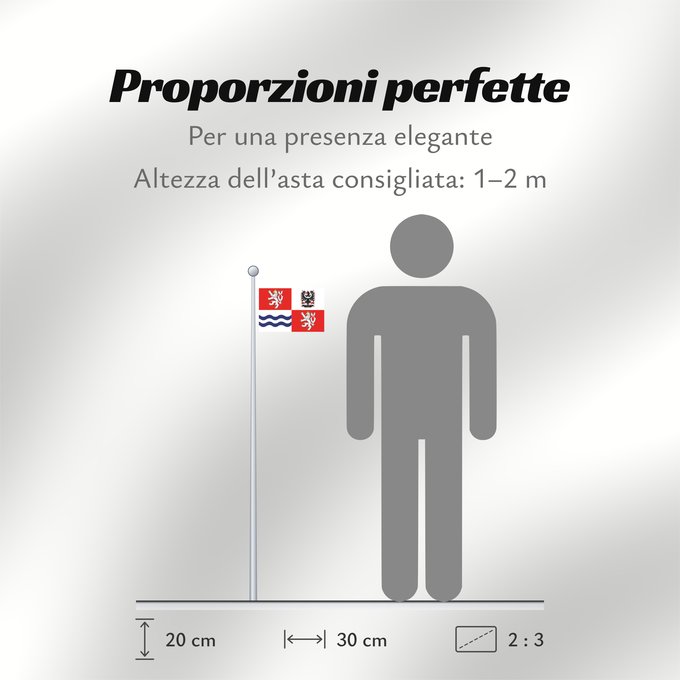 Proporzioni della bandiera: Central Bohemian Region Région de Bohême centrale Región de Bohemia Central Mittelböhmische Region