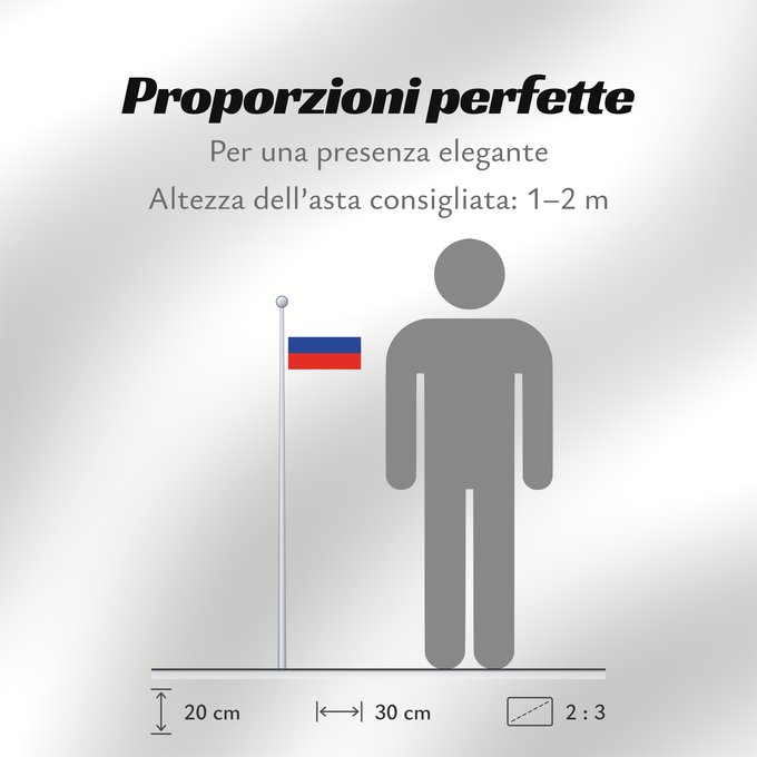 Proporzioni della bandiera: Russia Russian Federation Russie Rusia Russische Föderation
