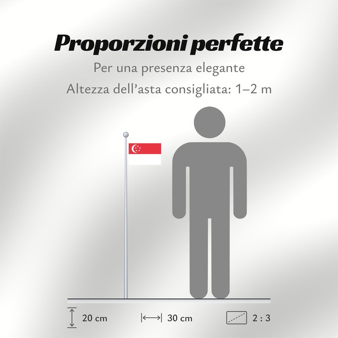 Proporzioni della bandiera: Singapore Singapour Singapur Singapuru علم سنغافورة Singapuro Singapura Флаг Сингапура Singapurja சிங்கப்பூரி்ன் கொடி 新加坡国旗