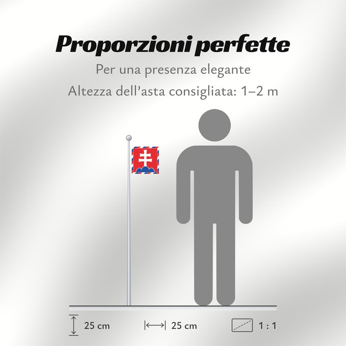 Proporzioni della bandiera: President of Slovakia Presidential standard of Slovakia Étendard présidentiel de Slovaquie Estandarte presidencial de Eslovaquia Standarte des Präsidenten der Slowakei Stendardo presidenziale della Slovacchia Штандар прэзыдэнта Славацкай рэспублікі Barjak