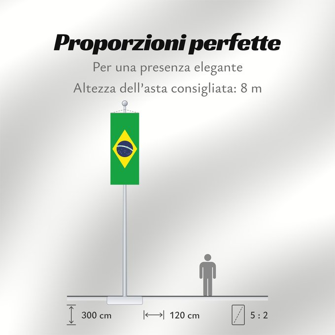 Proporzioni della bandiera: Brazil Brésil Brasil Brasilien Brasile