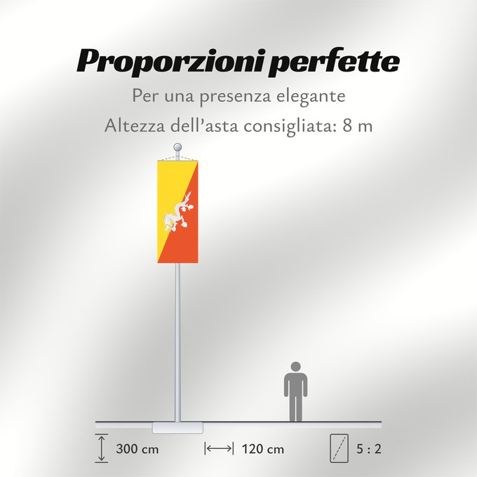 Proporzioni della bandiera: Bhutan Bhoutan Bután Butão علم بوتان ভূটানের পতাকা ཧྥ་རན་ས་ཀྱི་དར་ཆ། Bhutani lipp Bhutanin Watawat ng Bhutan भूटान का ध्वज Флаг Бутана Butana Bhutans Bhutanu ธงชาติ ประเทศภูฏาน