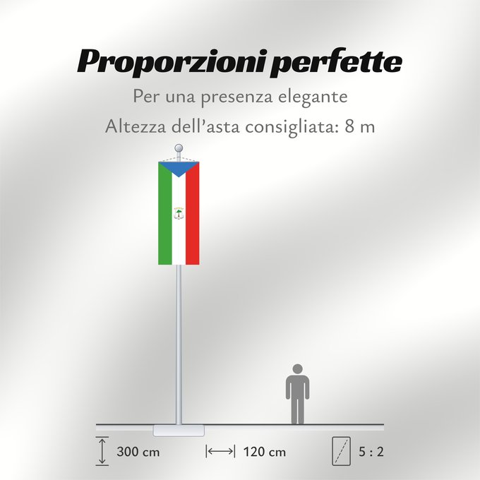 Proporzioni della bandiera: Equatorial Guinea	Guinée équatoriale	Guinea Ecuatorial	Äquatorialguineas	Guinea Equatoriale	Guiné Equatorial	علم غينيا الاستوائية	Guinea Equatorial	Ekvatora Gvineo	Ekuatore Gineako bandera	Bɛndɛ́lɛ ya Republiki ya Gine-Ekwatorial	Флаг Экваториальной Гвине