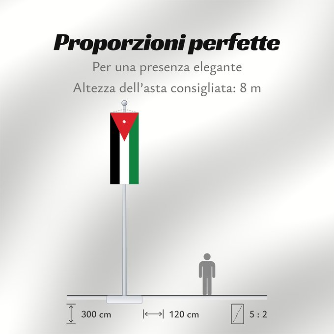 Proporzioni della bandiera: Jordan Jordanie Jordania Jordanien Giordania Jordanië علم الأردن Jordanio Iordaniei Флаг Иордании Jordanije Ürdün