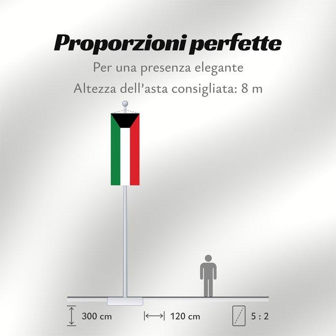 Proporzioni della bandiera: Kuwait	Koweït	Kuwaitlabel QS Les