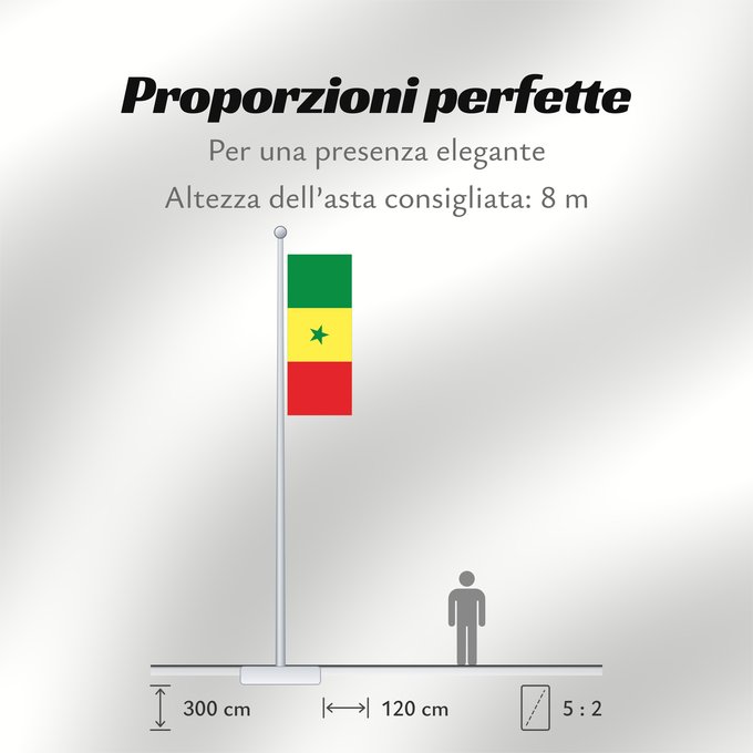 Proporzioni della bandiera: Senegal Sénégal Senegalo پرچم سنگال Senegala