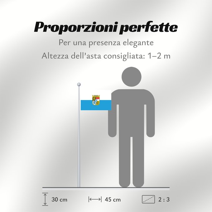 Proporzioni della bandiera: Bavaria  state	Bavaria	Baviera