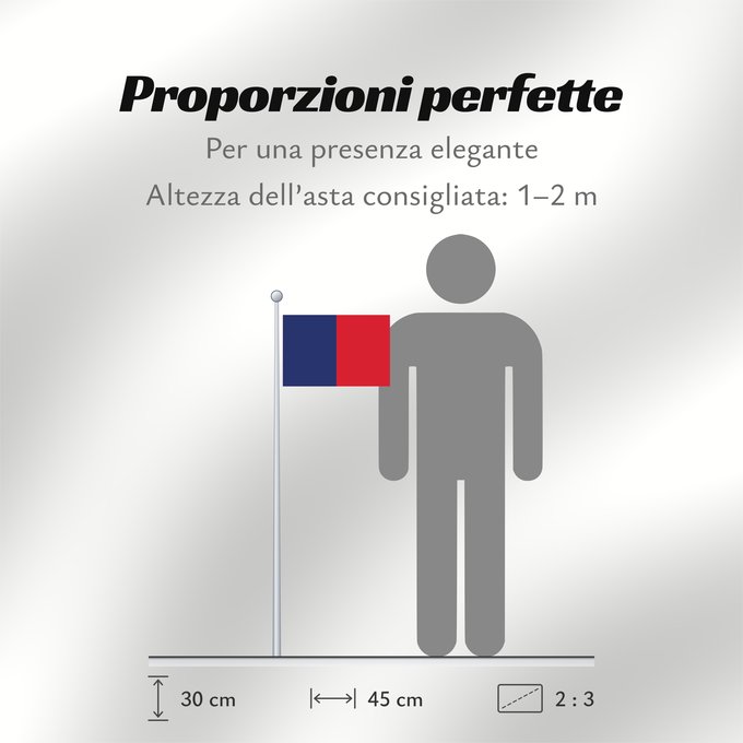 Proporzioni della bandiera: Cagliari	Bandèra de Castéddu
