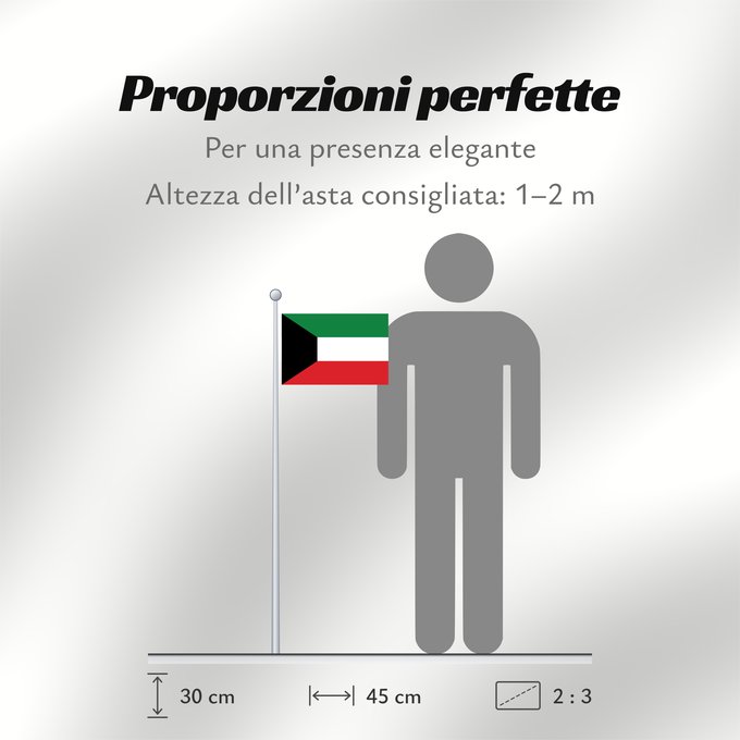 Proporzioni della bandiera: Kuwait Koweït Kuwaitlabel QS Les