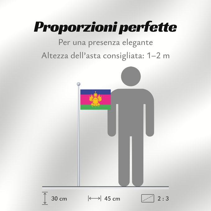 Proporzioni della bandiera: Krasnodar Krai Krasnodar Krai Kraï de Krasnodar Krai de Krasnodar Krasnodar krai Kraj di Krasnodar