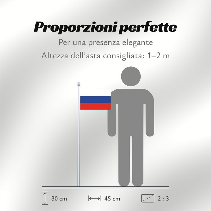 Proporzioni della bandiera: Russia	Russian Federation	Russie	Rusia	Russische Föderation