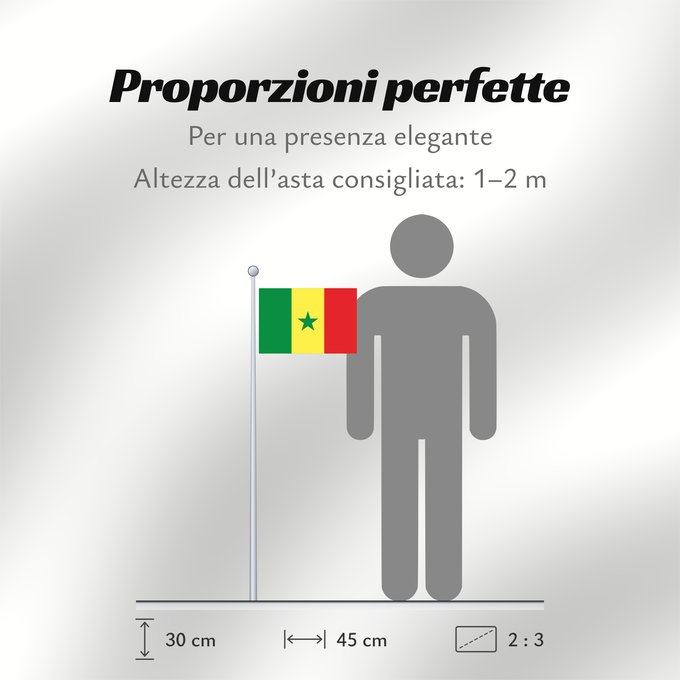 Proporzioni della bandiera: Senegal Sénégal Senegalo پرچم سنگال Senegala