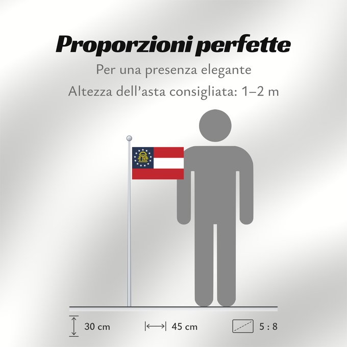 Proporzioni della bandiera: State of Georgia Georgia
