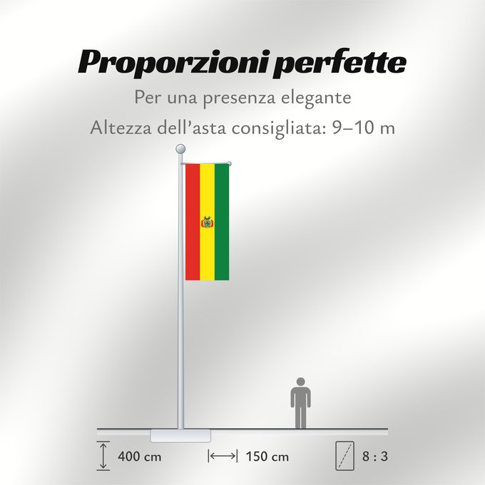Proporzioni della bandiera: Bolivia	Civil de la Bolivie	Bolivien	Bolivië	Bolívia	Boliwii	Boliviens	Bolivio	Bolivian	Wuliwiya wiphala	Bolivije	Drapea del Boliveye