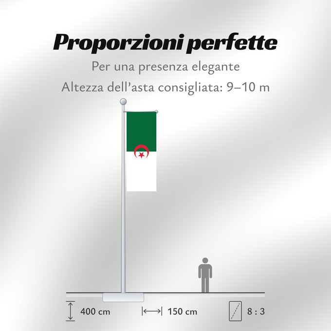 Proporzioni della bandiera: Algeria L Algérie Argelia Algerien Dell Algeria Algerije Argélia Algierii Vo Algérie علم الجزائر Σημαία της Αλγερίας Alĝerio Algerian דגל אלג יריה Algéria Aljazair アルジェリアの国旗 Asenǧaq n Dzayer 알제리의 국기 Drapèu d Argeria Флаг Алжира Alžirije Algeriets ⴰⵏⴰⵢ ⴰⴷⵣ