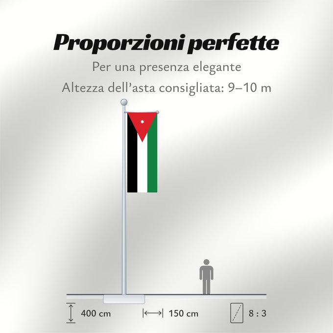 Proporzioni della bandiera: Jordan Jordanie Jordania Jordanien Giordania Jordanië علم الأردن Jordanio Iordaniei Флаг Иордании Jordanije Ürdün